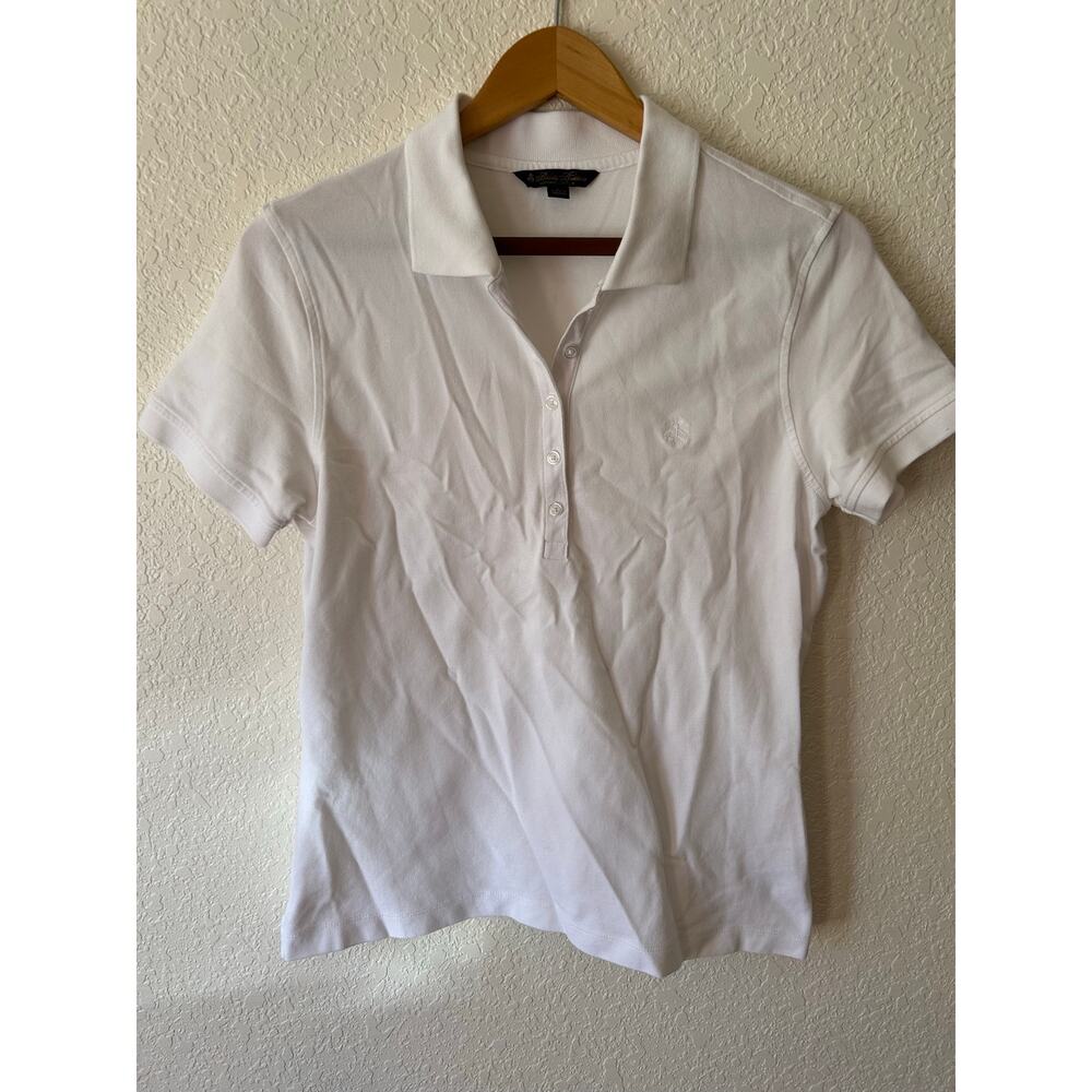 Brooks Brothers supima cotton White Polo Shirt Short Sleeve Collared Tee preppy - Picture 6 of 14